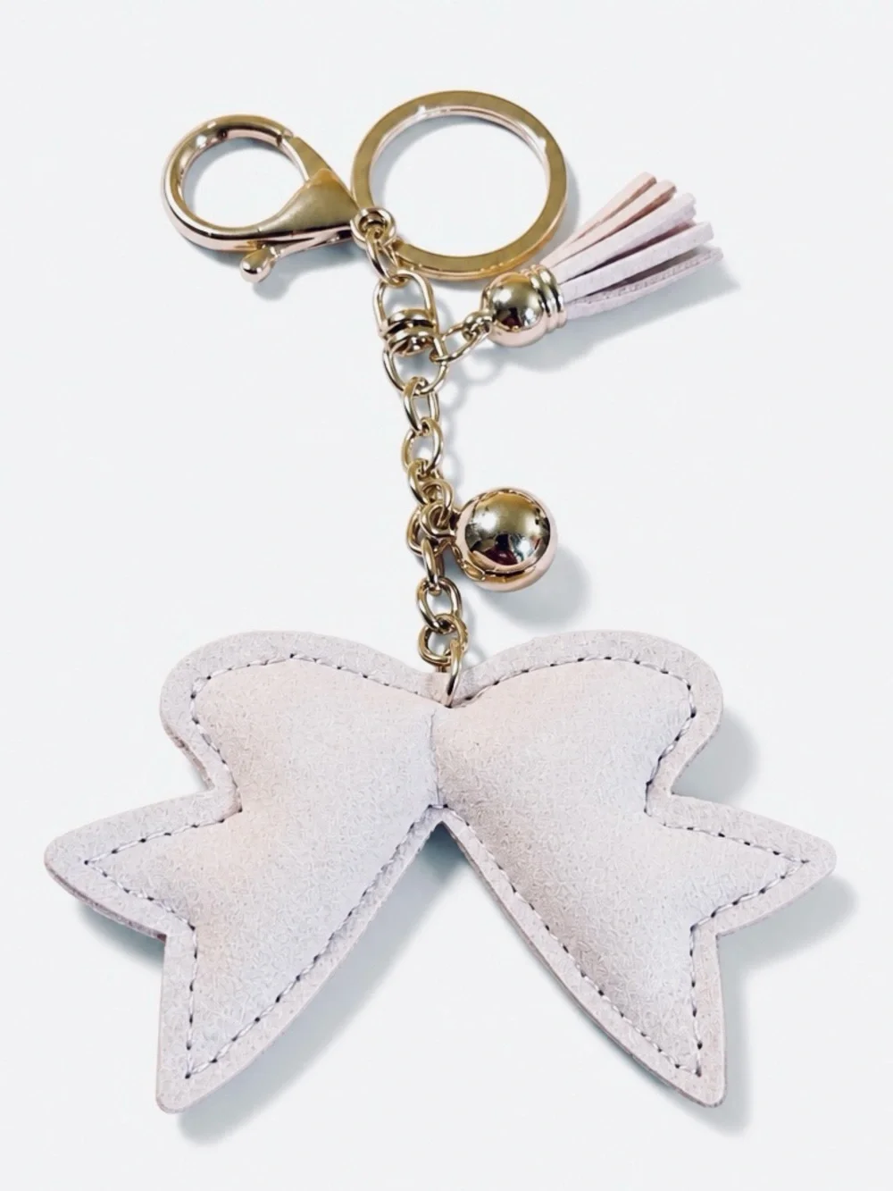 Rhinestone Pink Bow Keyring bag backpack charm